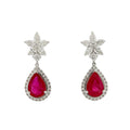 Pear Monzambique Ruby Earrings