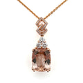Cushion Morganite Pendant