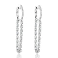 Diamond Huggie Chain Earrings