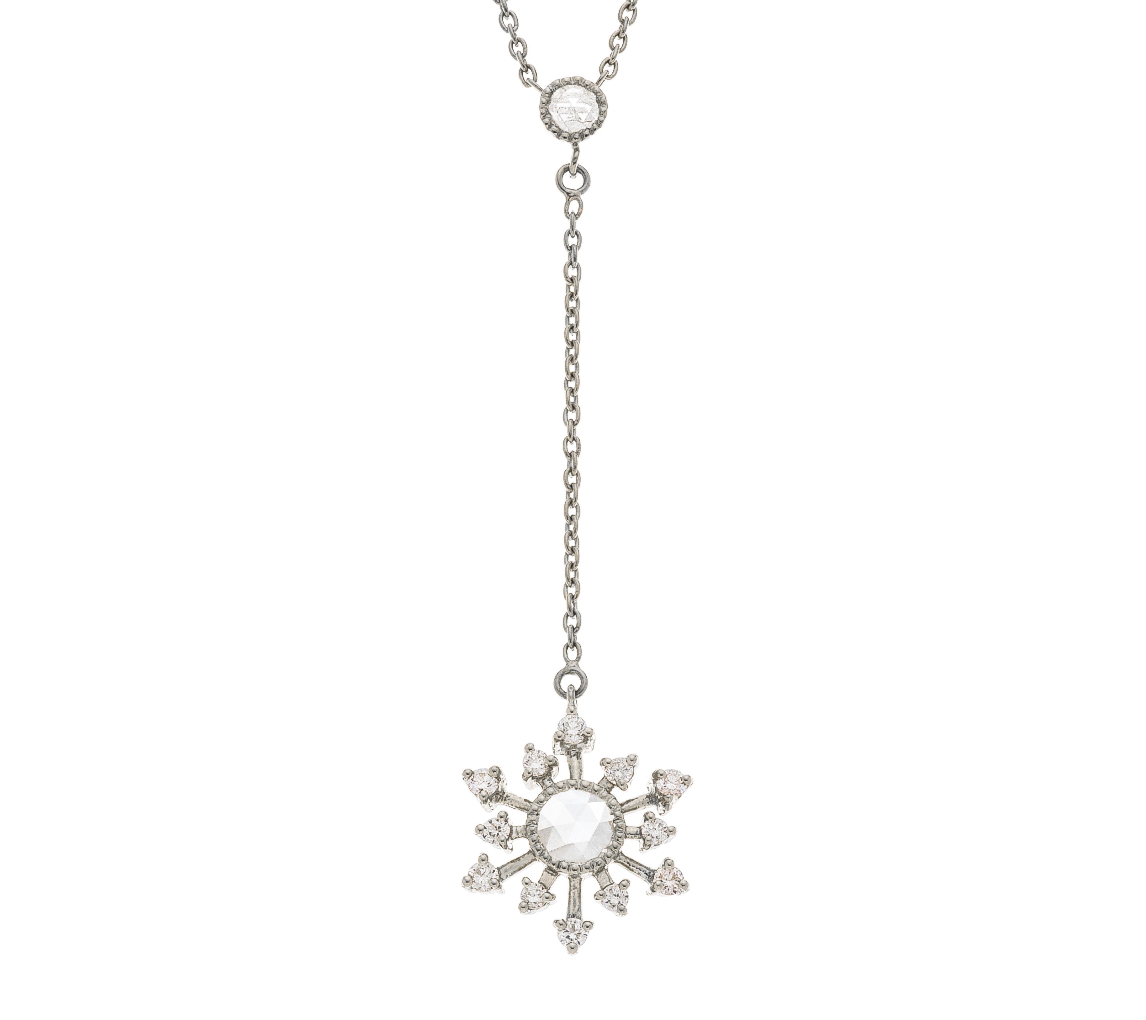 Lariat Snowflake Necklace