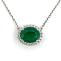 Oval Emerald Necklace