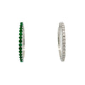 Reversable Emerald Diamond Earrings