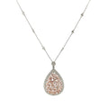 Various Shapes Pink Diamond Necklace