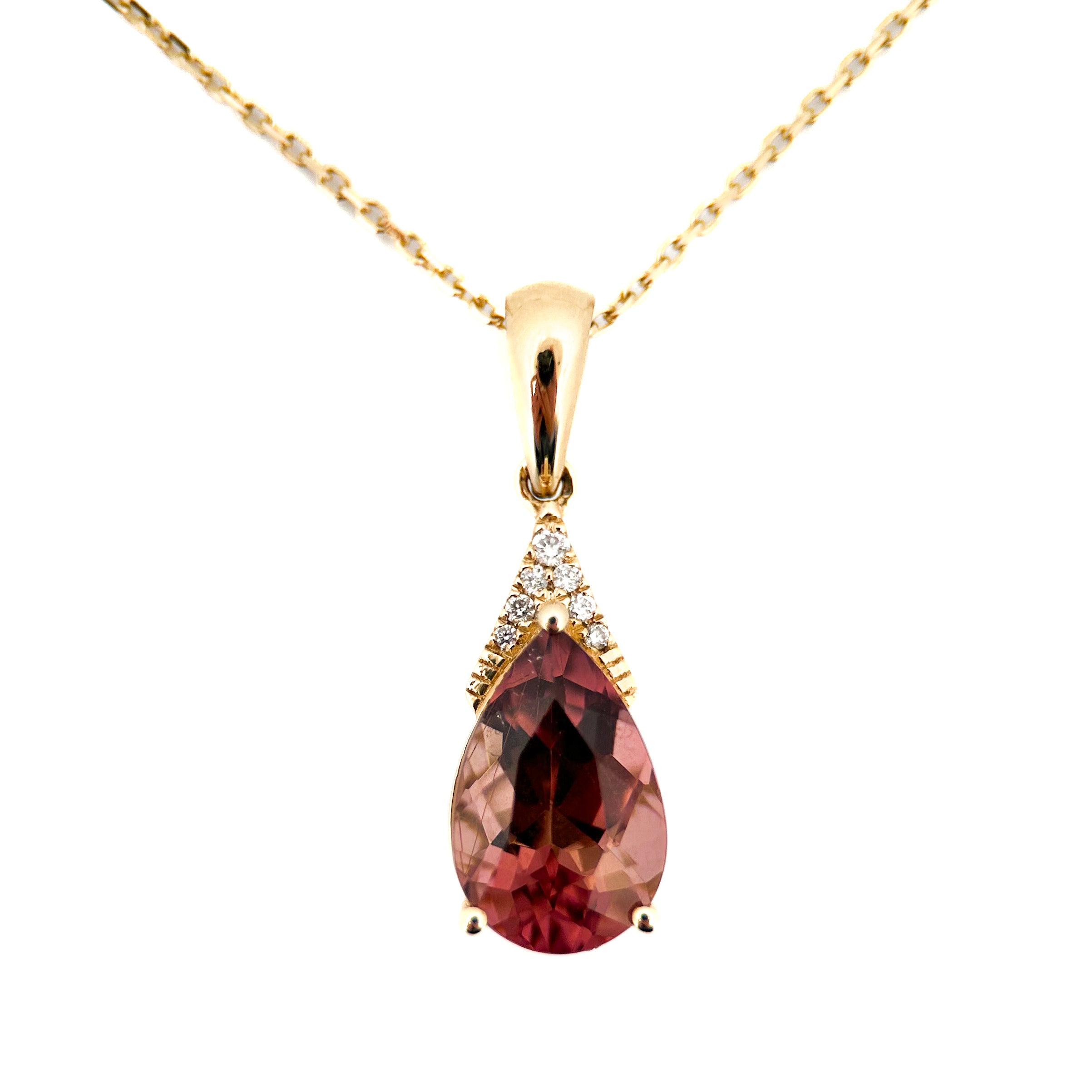 Pear Tourmaline Necklace