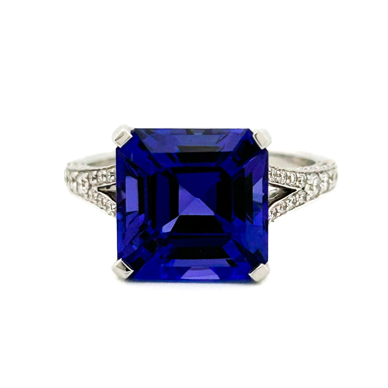 Cushion Tanzanite Ring