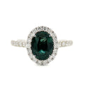 Green Blue Sapphire Ring