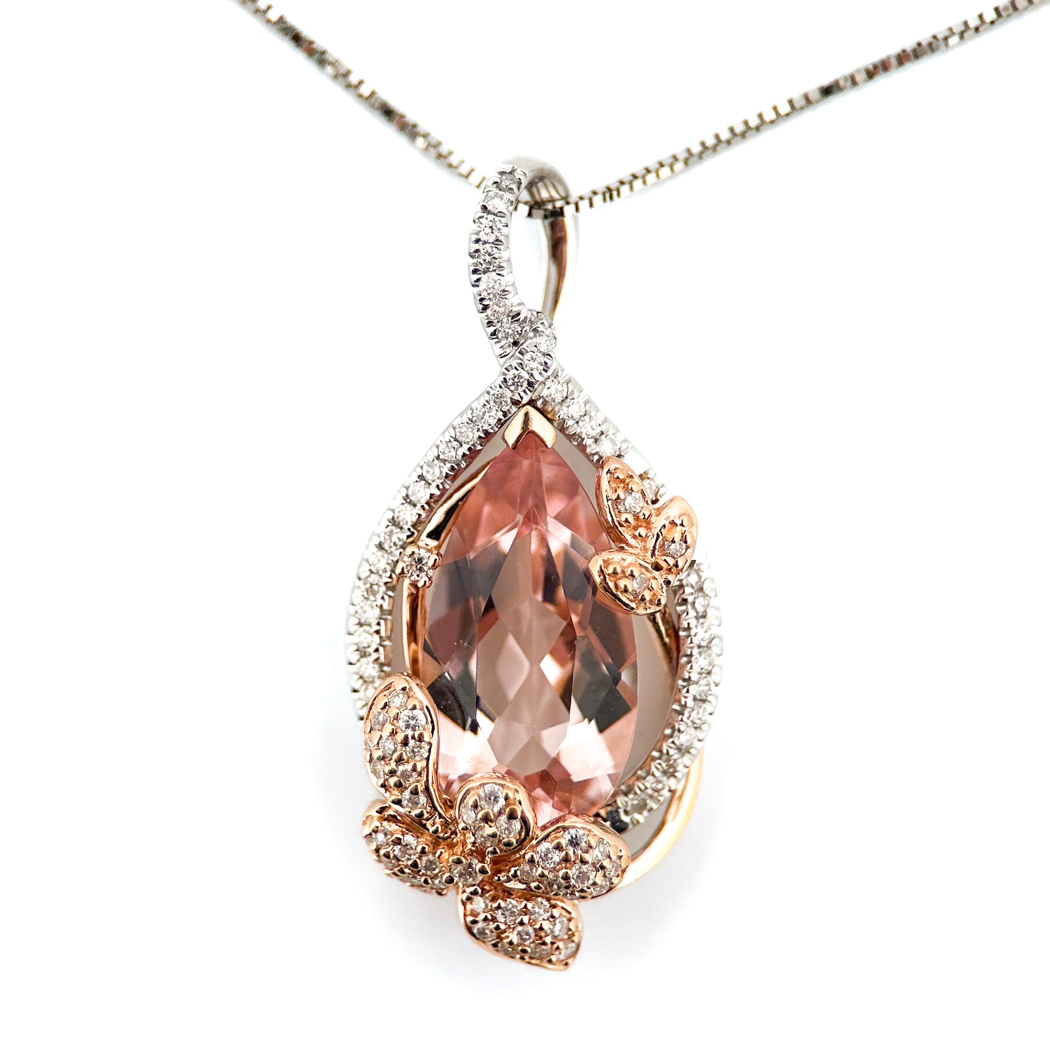 Pear Morganite Necklace