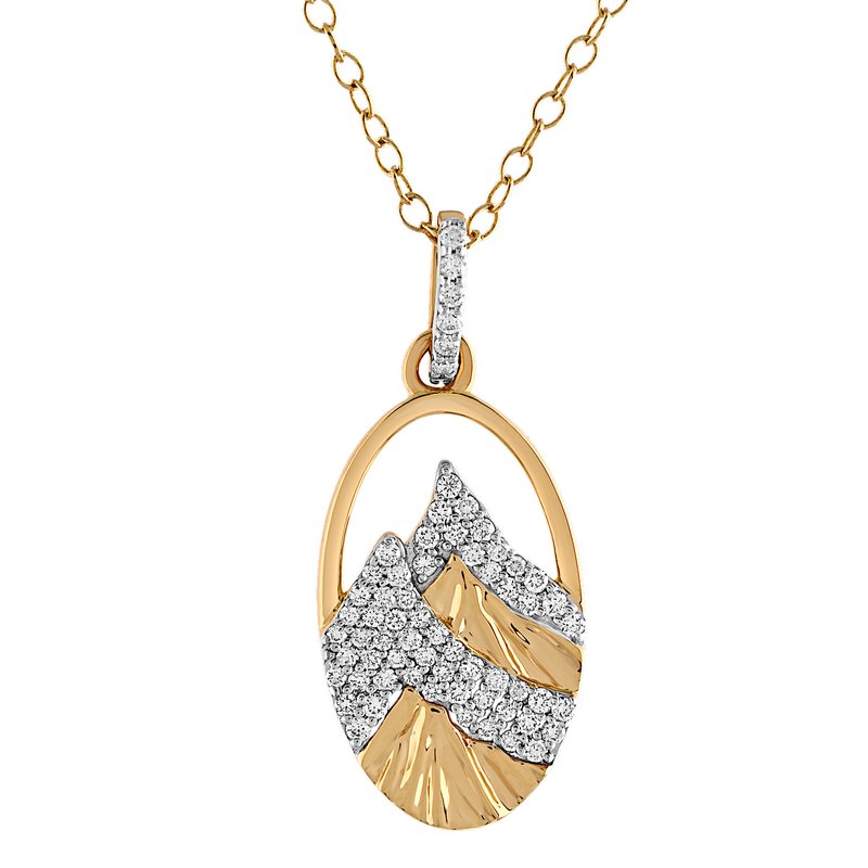 Oval Drop Mountain Pendant
