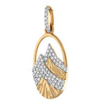 Oval Drop Mountain Pendant