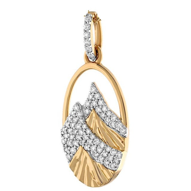 Oval Drop Mountain Pendant