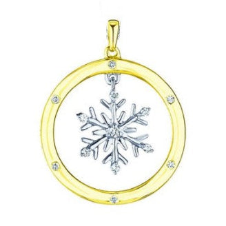 Snowflake Circle Pendant