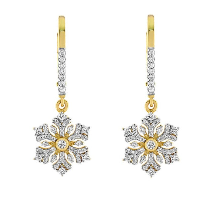 Snowflake Drop Earrings