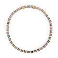 Mulit Color Sapphire Flower Necklace