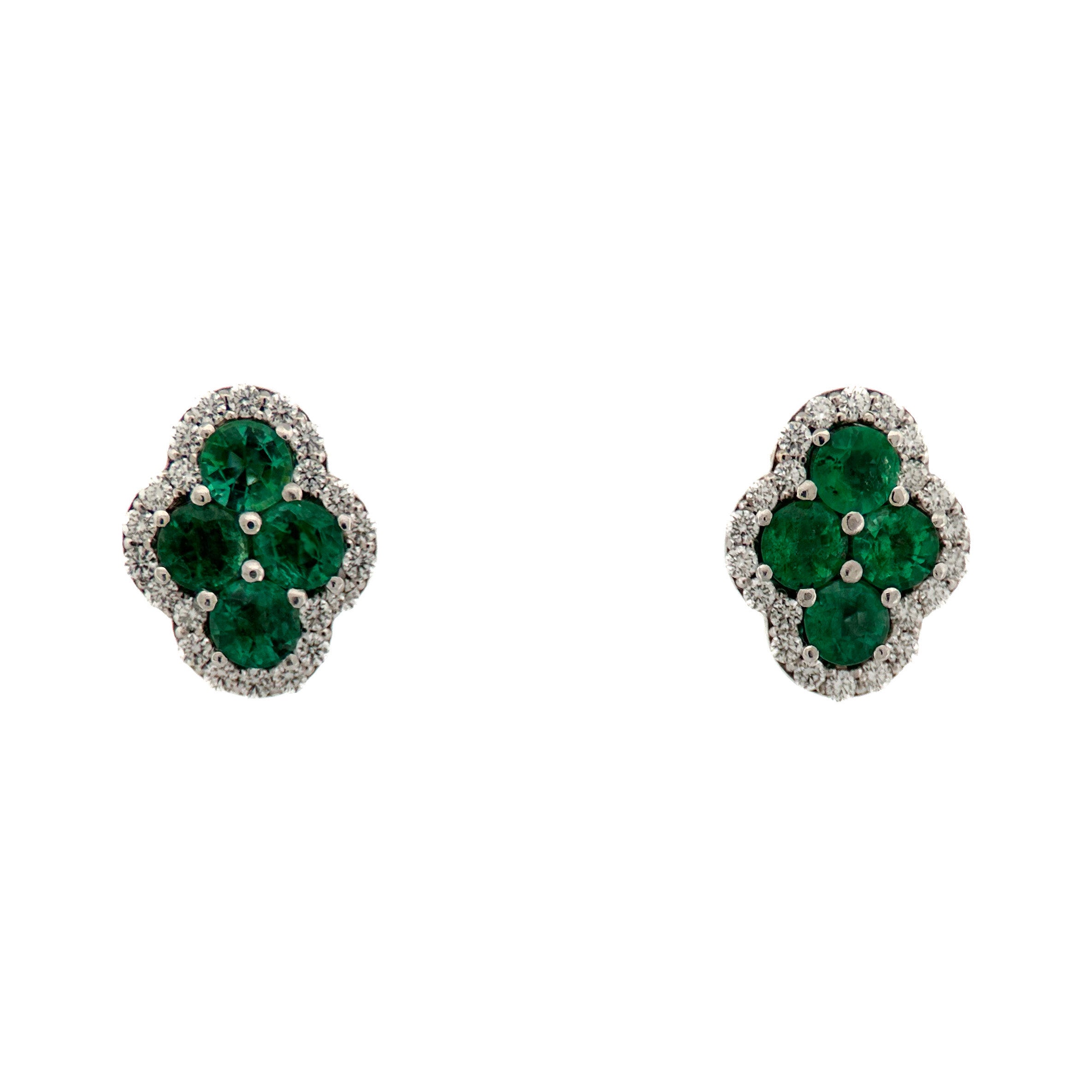 Emerald Clover Earrings