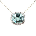 Cushion Aqua Necklace