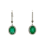 Oval Zambian Emerald Earrings