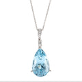 Pear Aqua Necklace
