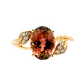 Oval Pink Tourmaline Ring