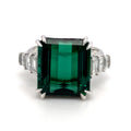 Indicolite Blue Green Tourmaline Ring
