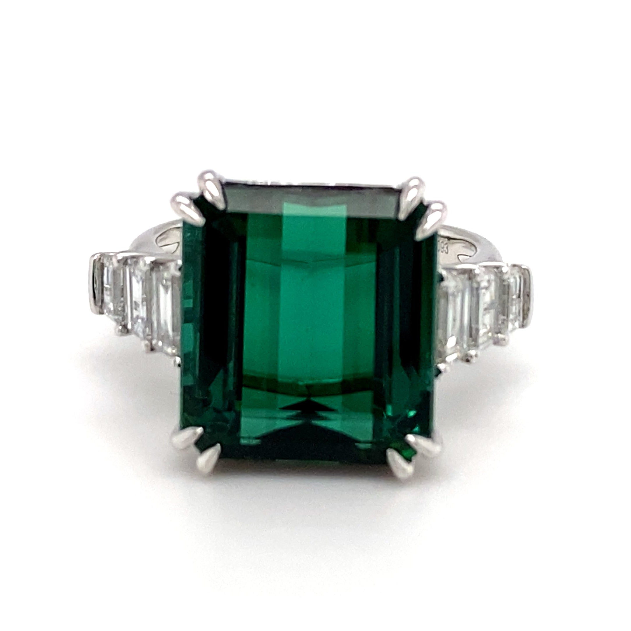 Indicolite Blue Green Tourmaline Ring