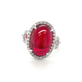 Cabochon Rubellite Tourmaline Ring