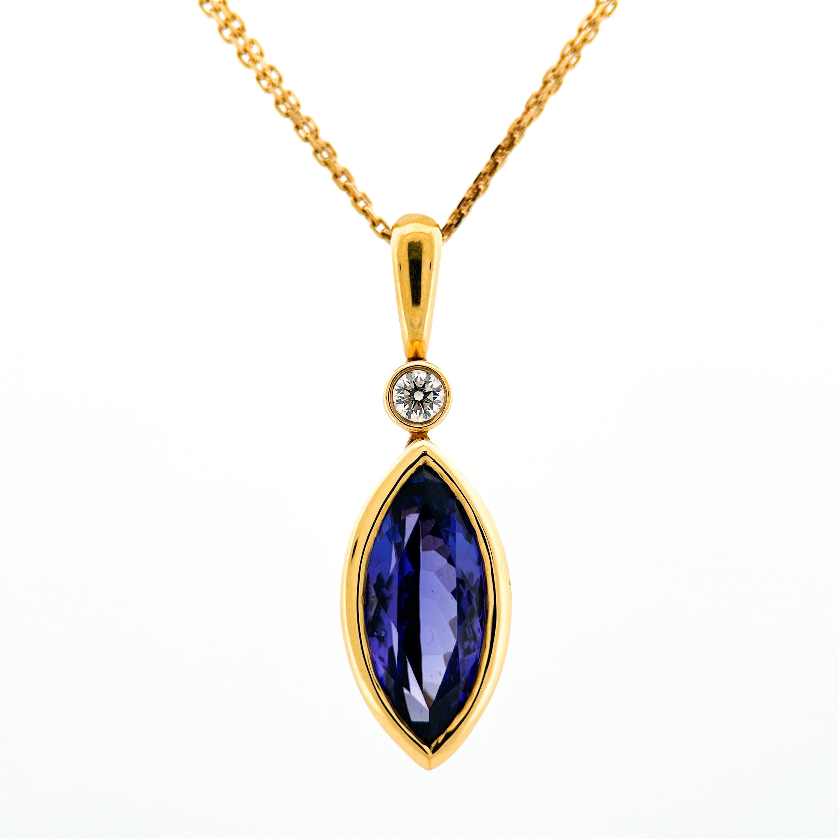 Marquise Tanzanite Pendant