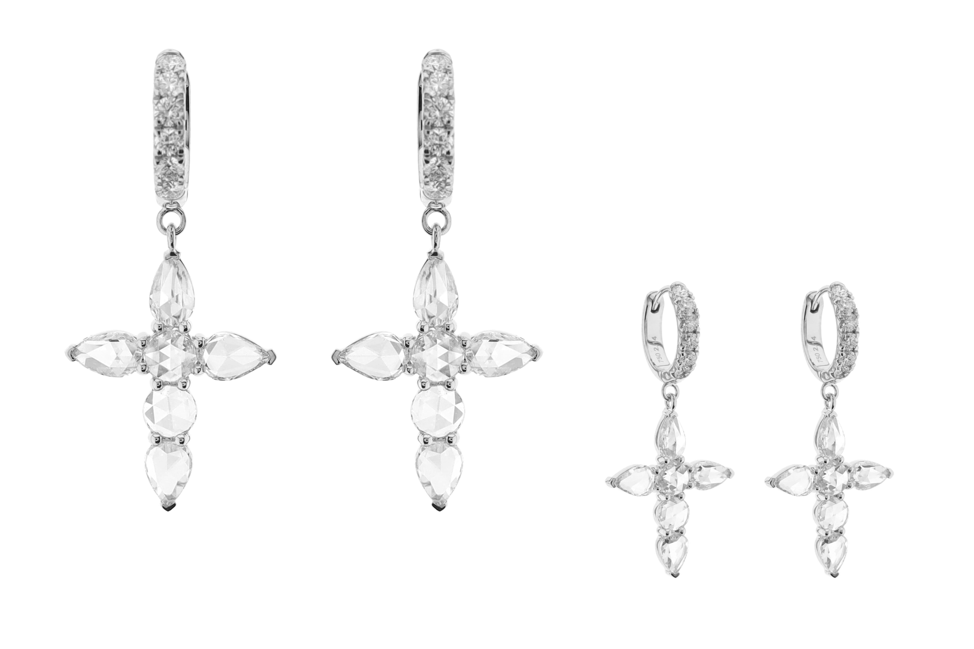 Huggie Cross Earrings