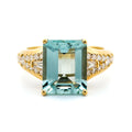 Emerald Aquamarine Ring