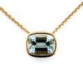Cushion Aquamarine Necklace