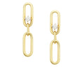 Paperclip earrings with diamonds