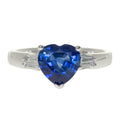 Heart Blue Sapphire Ring