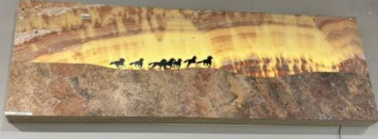 Running Horse Onyx Wall Panel