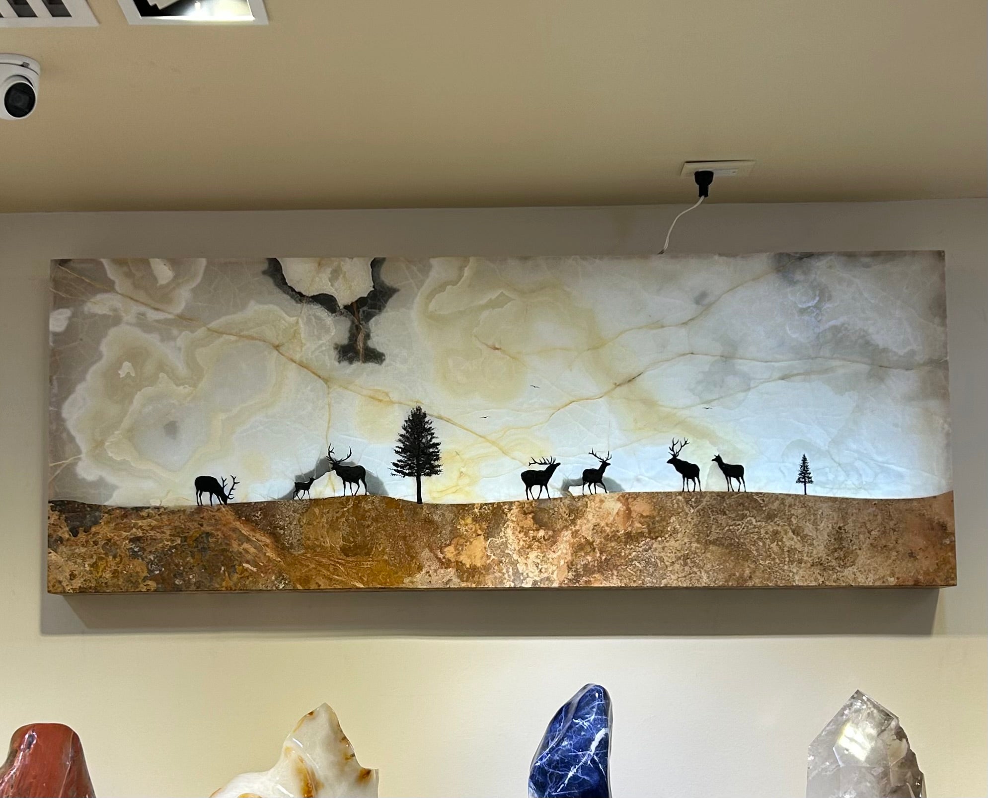 Running Horse Onyx Wall Panel
