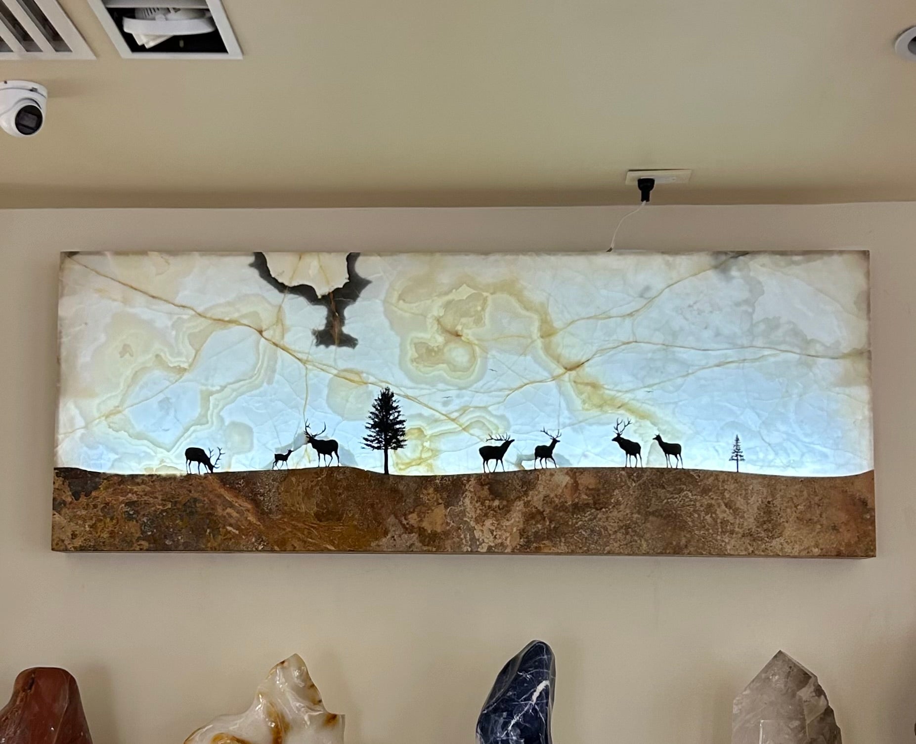 Running Horse Onyx Wall Panel