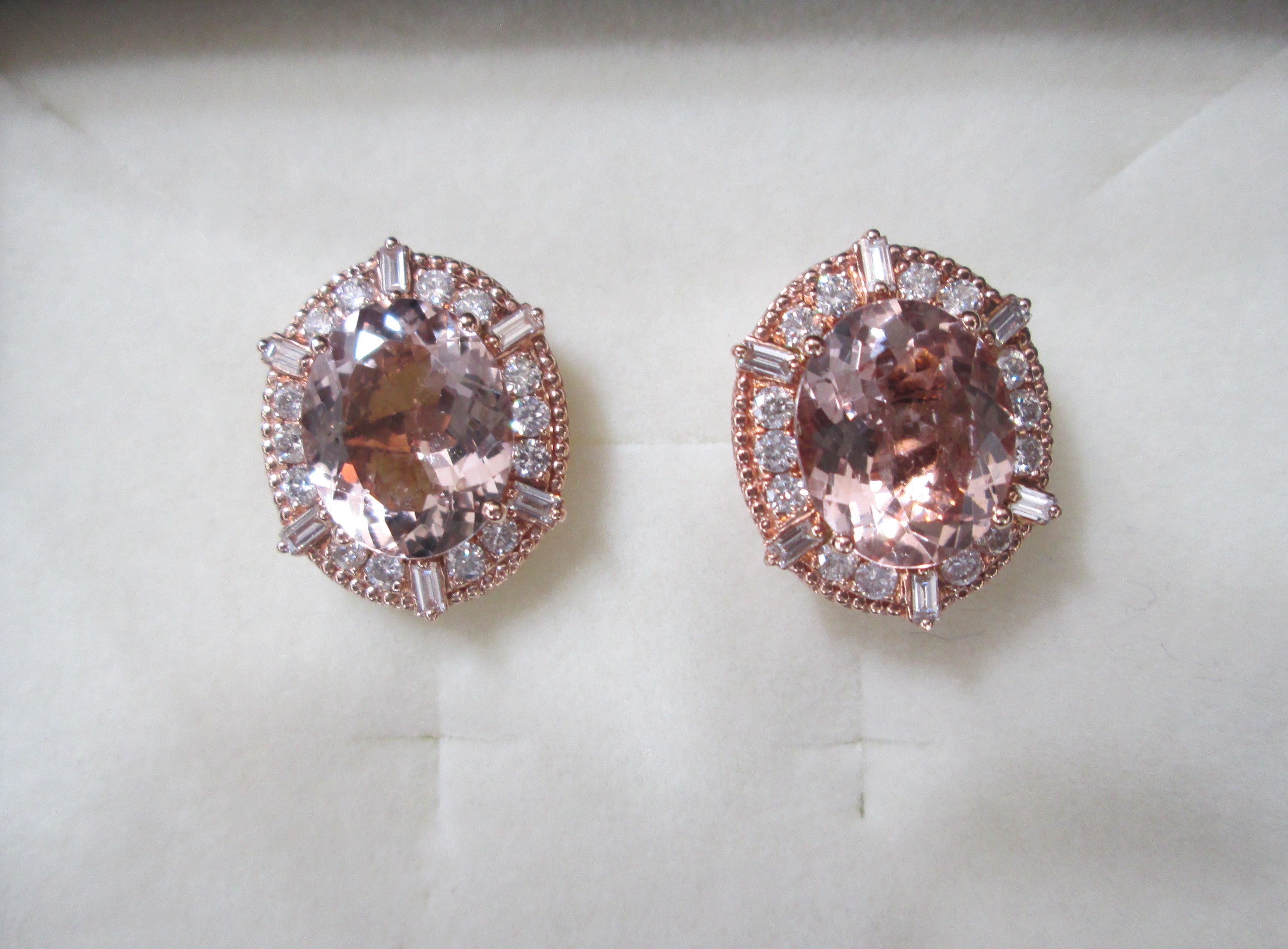 Oval Morganite Earrings