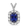 Cushion Sapphire Pendant