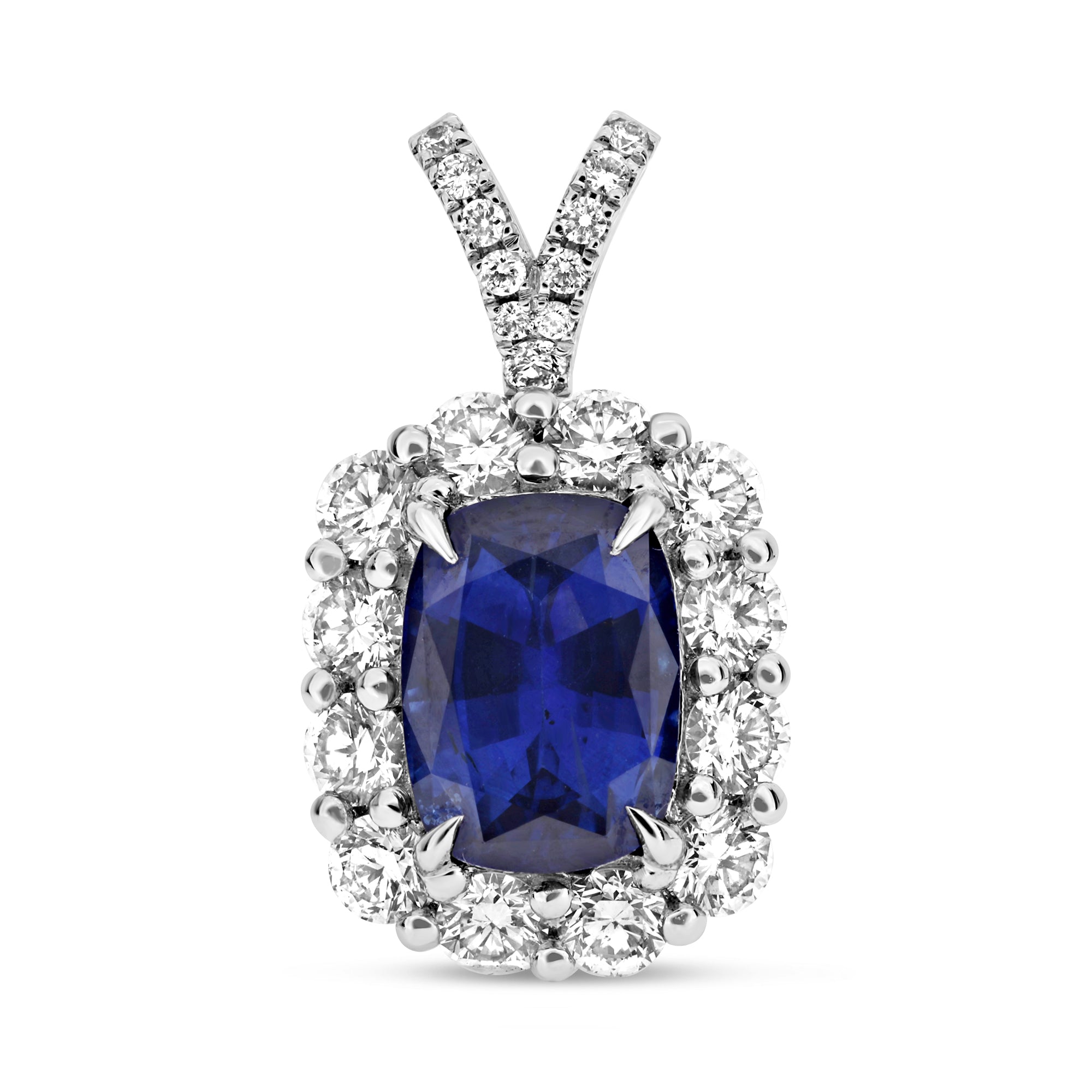 Cushion Sapphire Pendant
