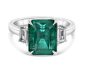 Cushion Natural Emerald Ring
