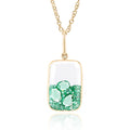 Ten Fourteen Necklace Rose-Cut Emerald