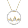 Heartbeat Mountain Circle Necklace