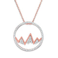 Heartbeat Mountain Circle Necklace