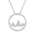 Heartbeat Mountain Circle Necklace