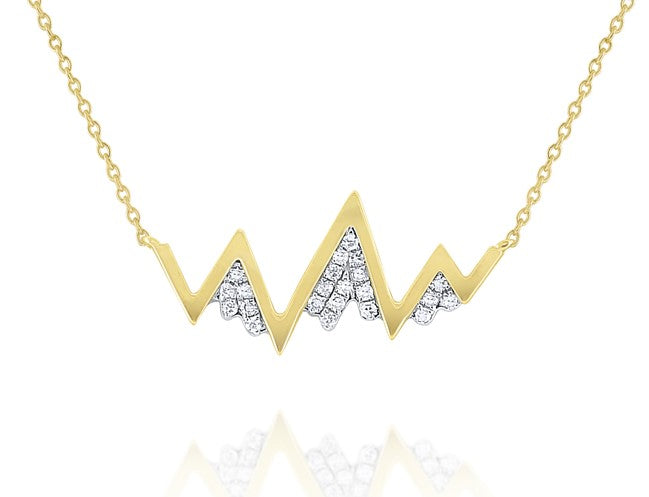 Small Heartbeat Mountain Necklace