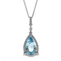 Pear Aqua Necklace