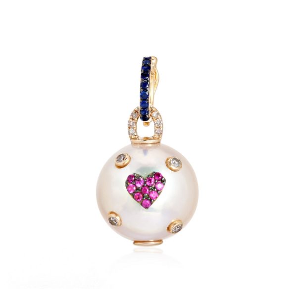 Celestil Heart Pearl Orb Pendant