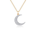 Pave Crescent Moon Pendant