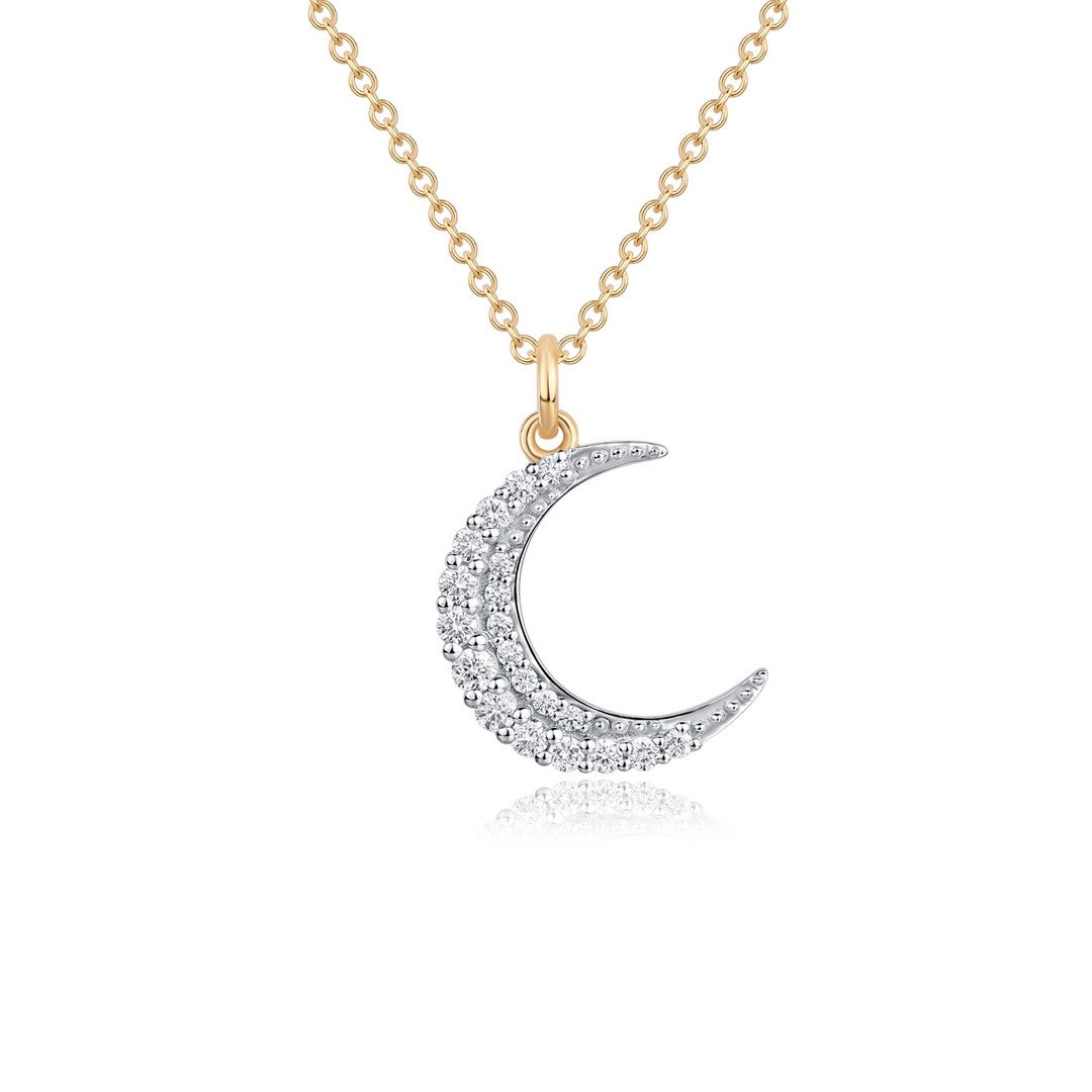 Pave Crescent Moon Pendant