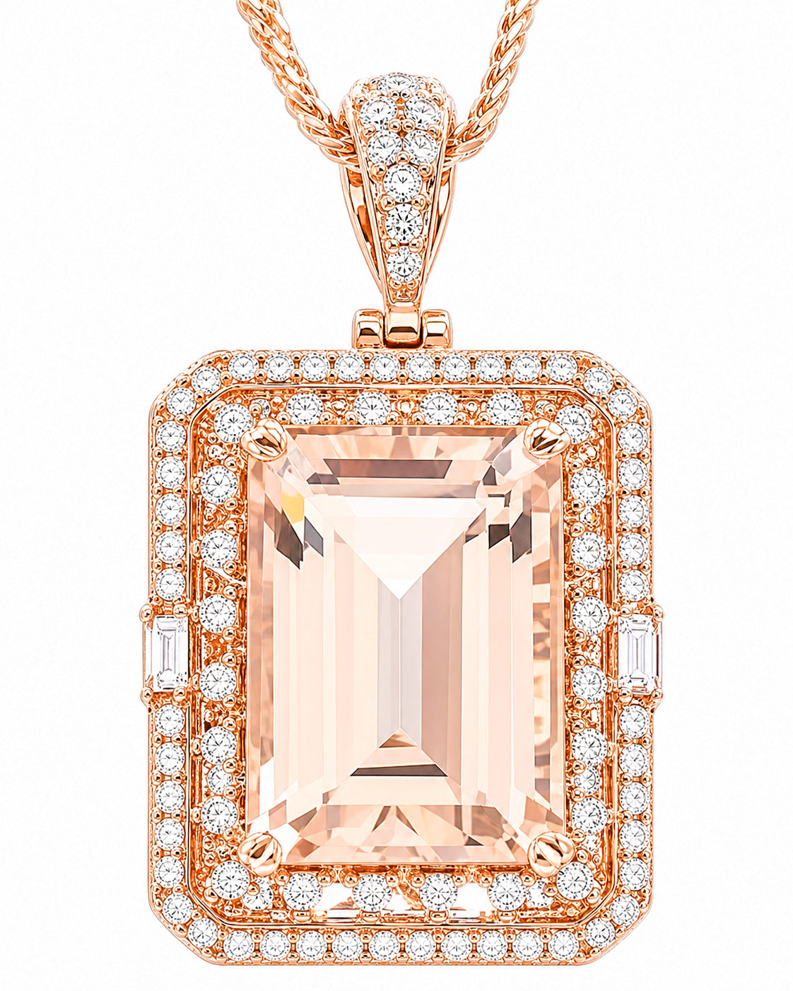 Emerald Morganite Necklace