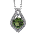 Round Green Tourmaline Necklace