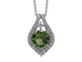 Round Green Tourmaline Necklace